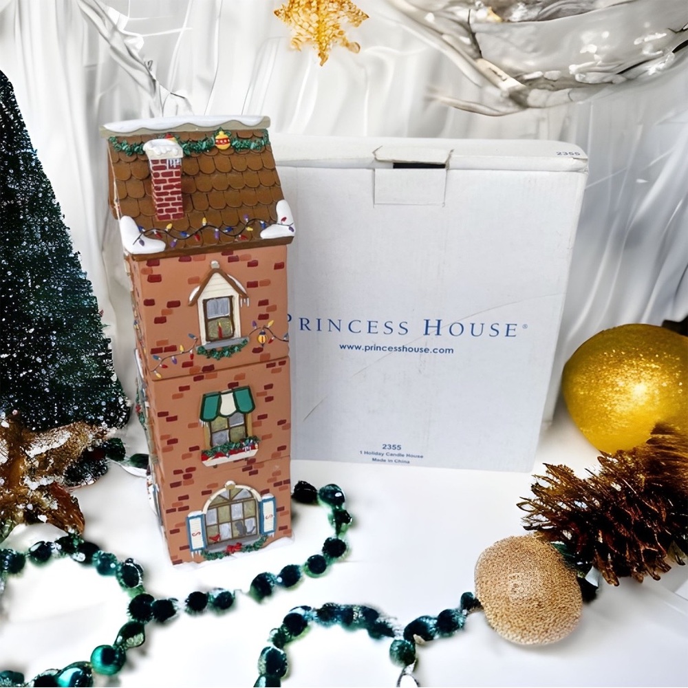 Vintage Princess House #2355 4-Piece Holiday Candle House